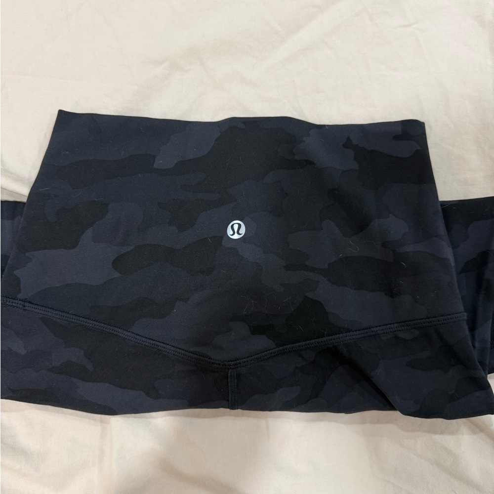 lululemon athletica Dark Gray/Black Camo High-Rise Bike Shorts - Picture 2 of 4
